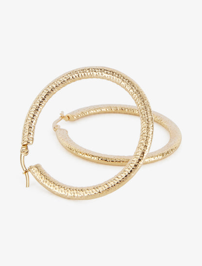 Créoles texturées - Or - 2