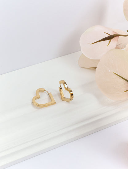 Créoles en forme de coeur - Or - 1