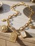 Collier fantaisie à motif marins et coeur - Beige - 1