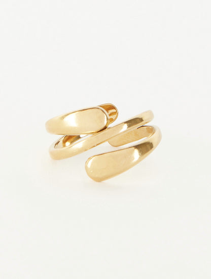 Bague ajustable effet croisé - Or - 3