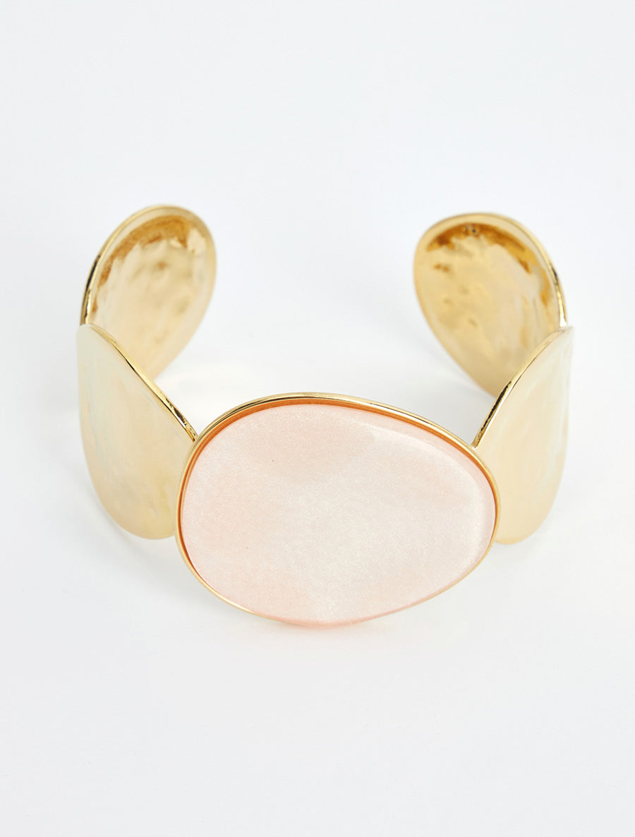 Jonc à ornement rond en résine - Nude - 2