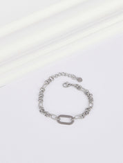 Bracelet en maille stylisée - Argent - 1