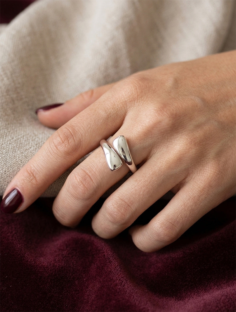 Bague courbe audacieuse - Argent - 1
