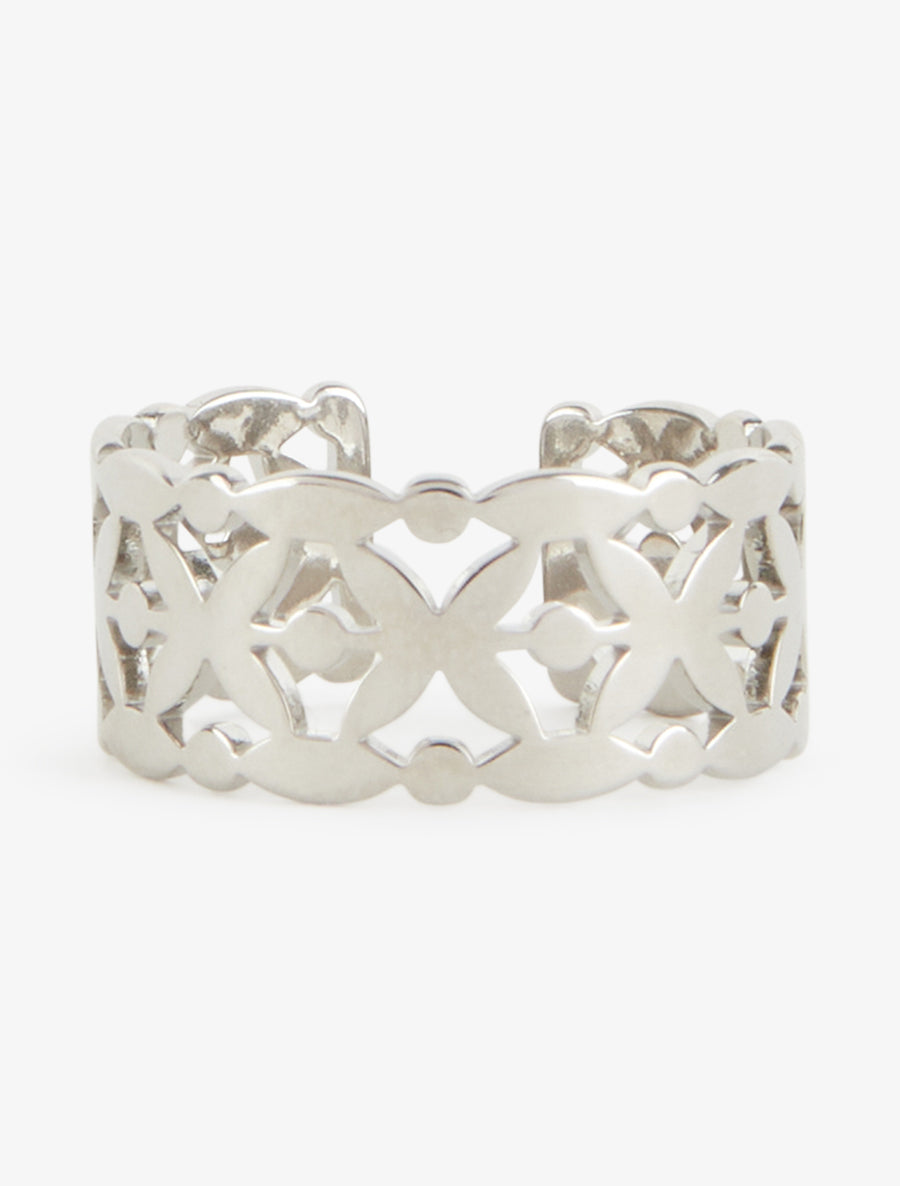Bague ajourée ajustable - Argent - 3
