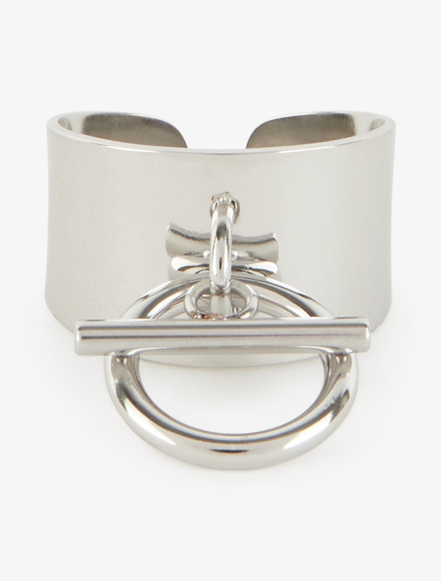 Bague large pampille femoir T - Argent - 3