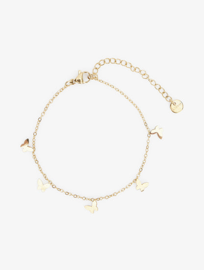 Bracelet à charms papillons - Or - 2