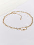 Collier en maille à pendentif mousqueton - Or - 1