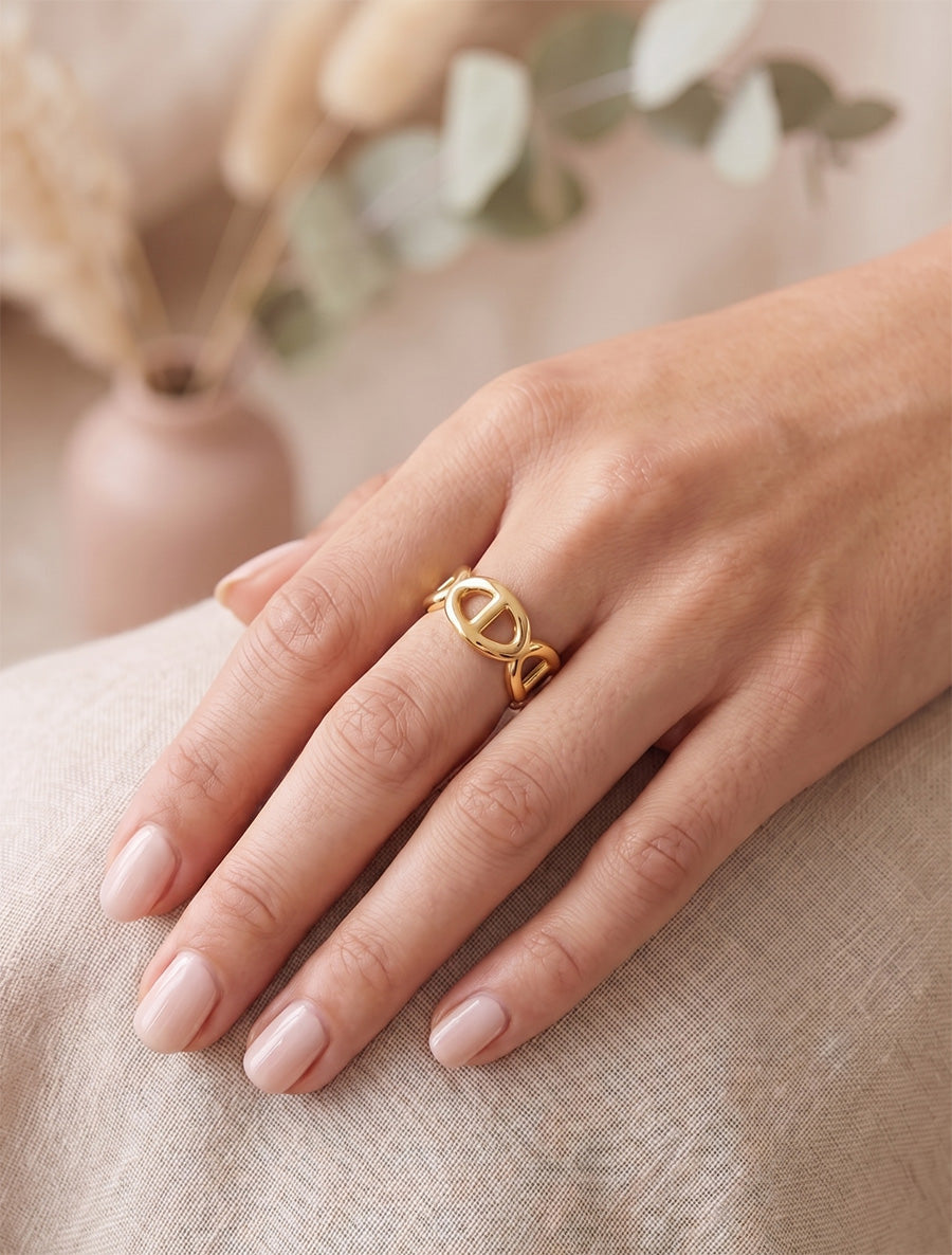 Bague à maillons marins - Or - 1