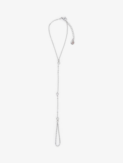 Chaîne de main à zircons blancs - Argent - 2
