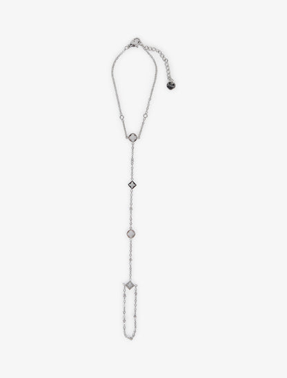 Chaîne de main fine à breloques ajourées - Argent - 2
