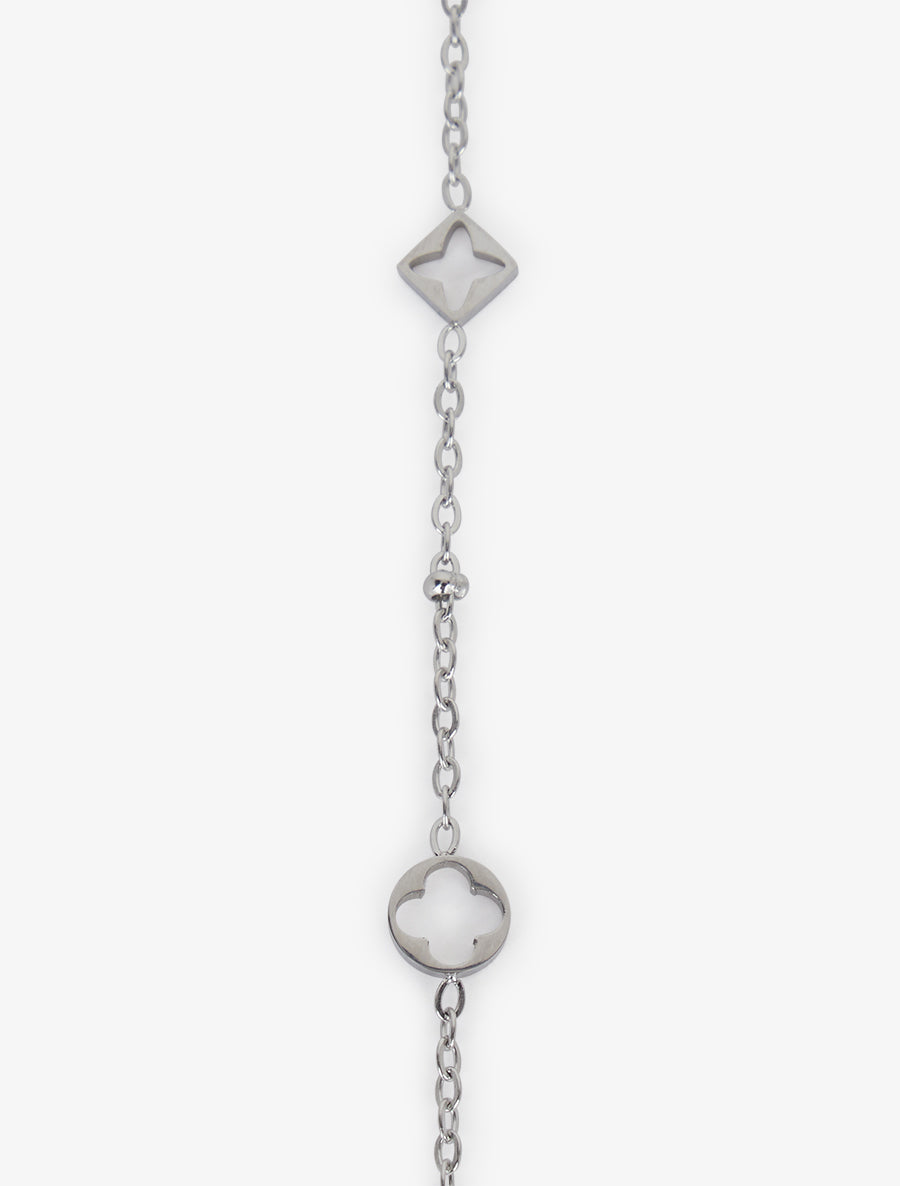 Chaîne de main fine à breloques ajourées - Argent - 3