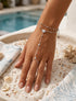 Chaîne de main coquillage et zircon blanc - Argent - 1
