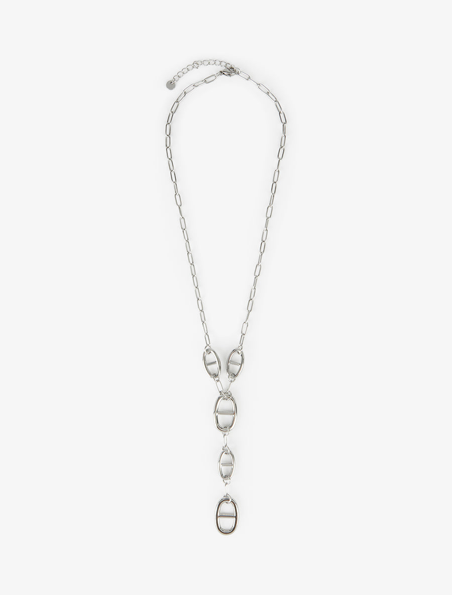 Collier en Y à pendentif maillons marins - Argent - 2