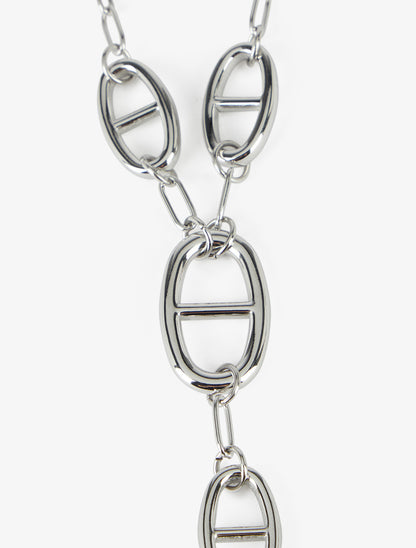Collier en Y à pendentif maillons marins - Argent - 3