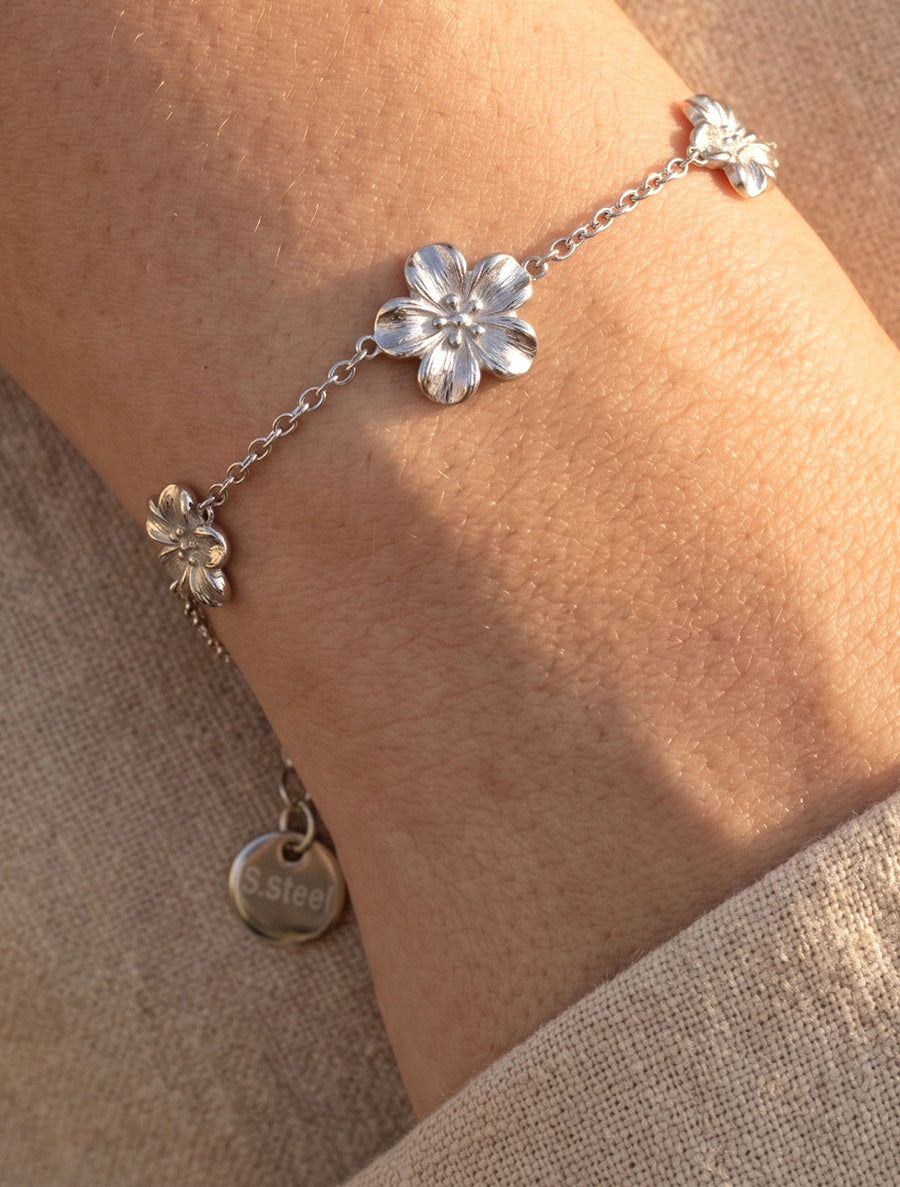 Bracelet fleurs - Argent - 1