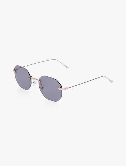 Lunettes de soleil octogonales - Noir - 1