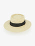 Chapeau de paille à ruban - Beige - 1
