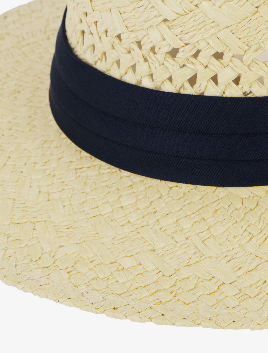 Chapeau de paille à ruban - Beige - 2