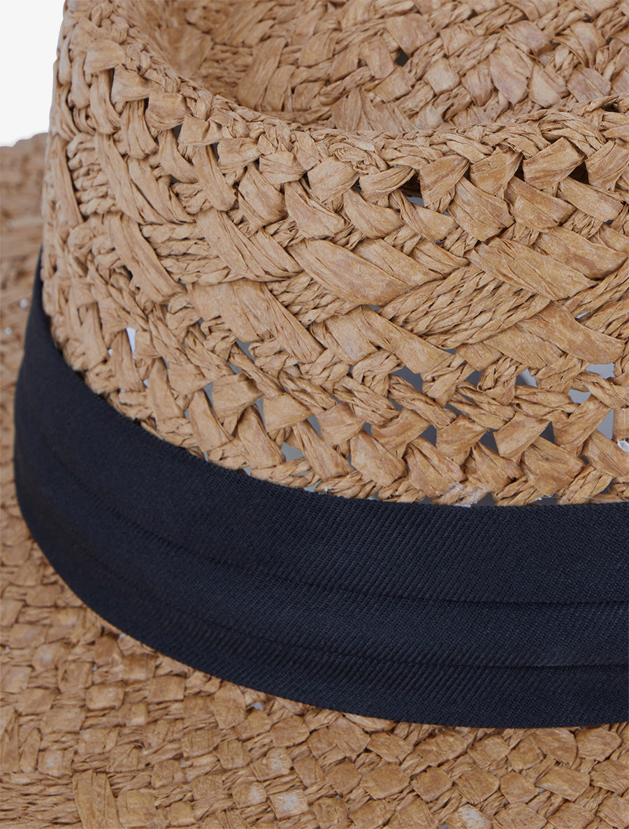 Chapeau de paille à ruban - Camel - 2