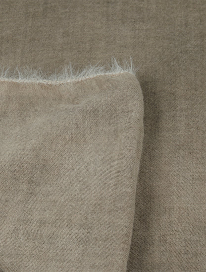 Echarpe unie à bords effilochés - Taupe - 3