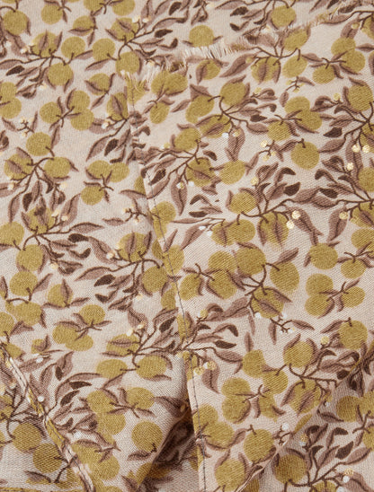 Foulard à imprimé baies irisées - Moutarde - 3