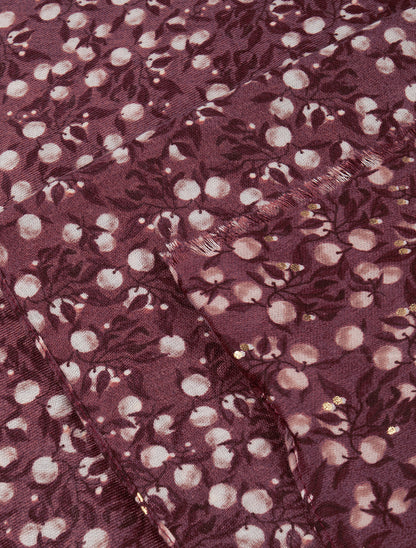 Foulard à imprimé baies irisées - Bordeaux - 3