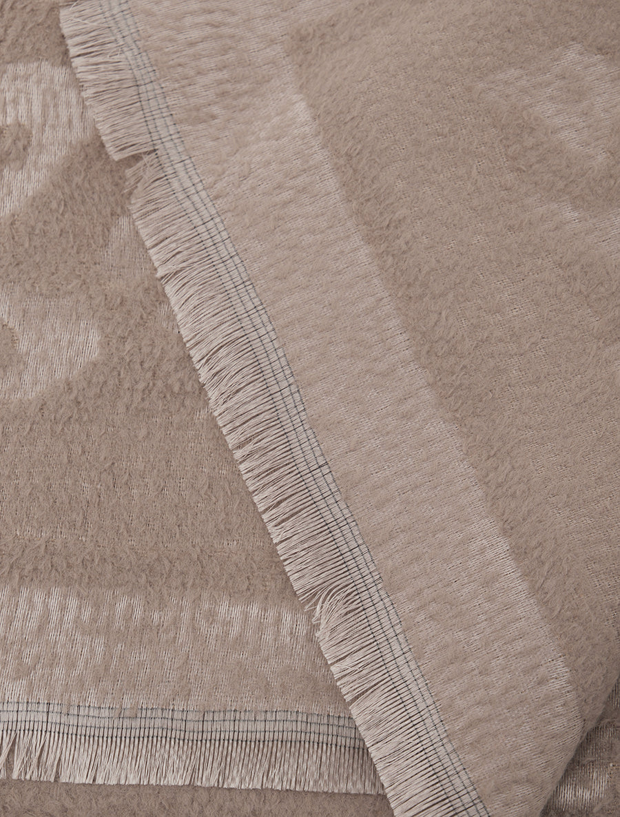 Echarpe molletonnée à motif léopard - Taupe - 3