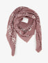 Foulard imprimé paisley à bords effilochés - Vieux rose - 1