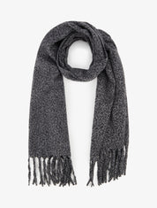 Echarpe uni à franges - Gris foncé - 1