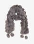 Echarpe en pompons en fausse fourrure - Gris foncé - 1