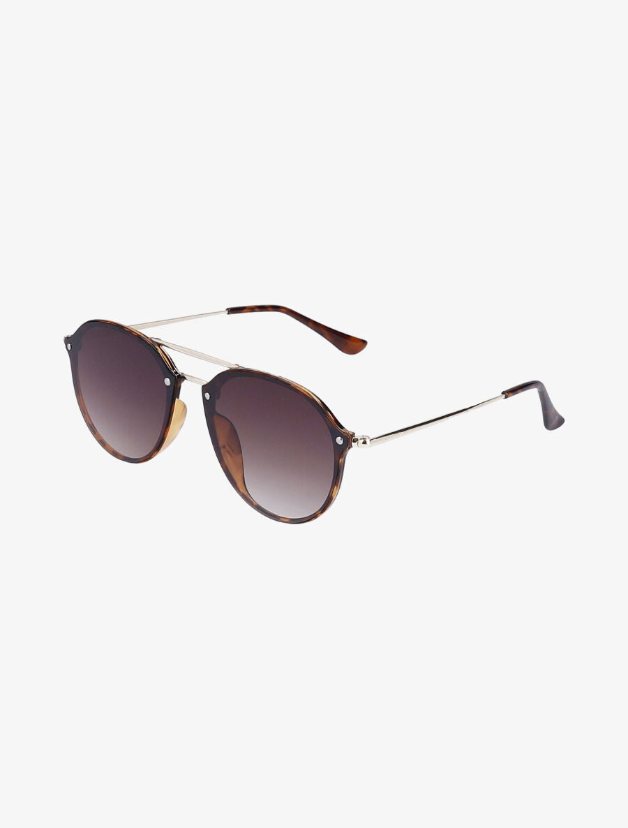 Lunettes clubmaster à double ponts - Camel - 2