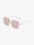 Lunettes de soleil carrées oversize - Rose/or - 1