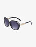 Lunettes octogonales oversize - Noir/or - 1