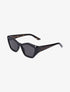 Lunette cat eye à monture texturée - Noir/léopard - 1