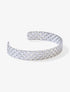 Jonc ouvert gravé multi-losanges - Argent - 1