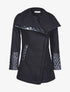Manteau manchons en simili - Noir - 1