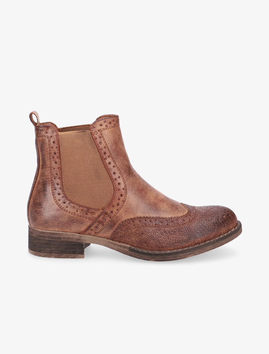 Chelsea boots piquetées - Camel - 1
