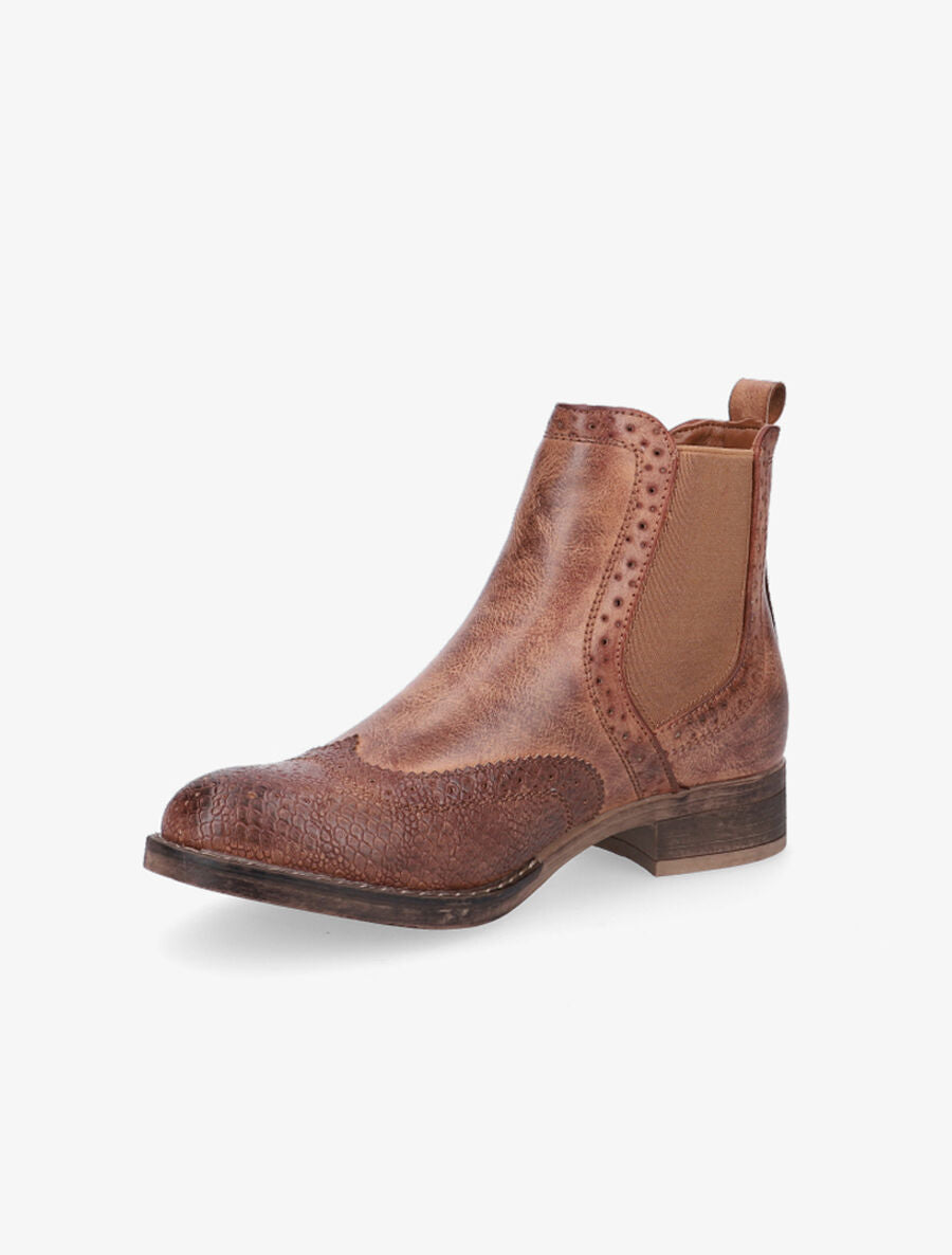 Chelsea boots piquetées - Camel - 3