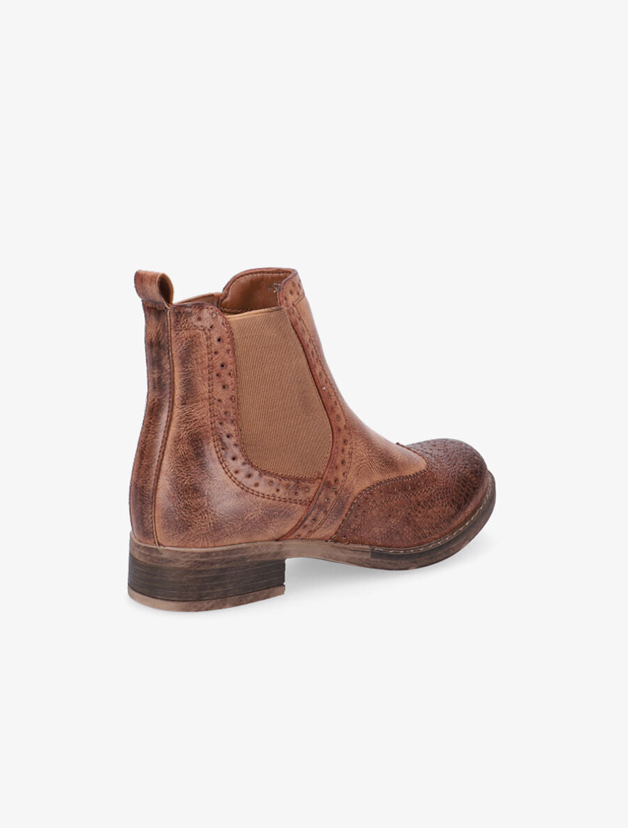 Chelsea boots piquetées - Camel - 4