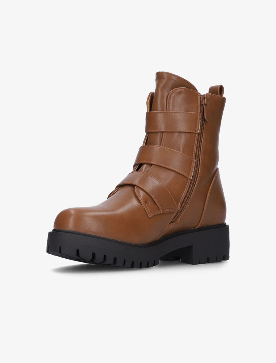 Boots à trio de sangles - Camel - 3