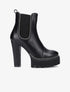 Bottines à plateforme et bords à billes - Noir - 1