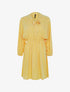 Robe cintrée col à nouer - jaune - 1