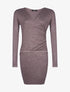 Robe-pull taille zippée - marron - 1