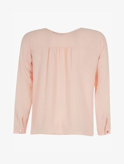 Blouse mousseline fine - rose - 2