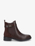 Bottines unies à contrefort en suédine - Marron - 1