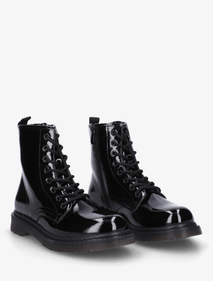 Bottines vernies à lacets - Noir - 4