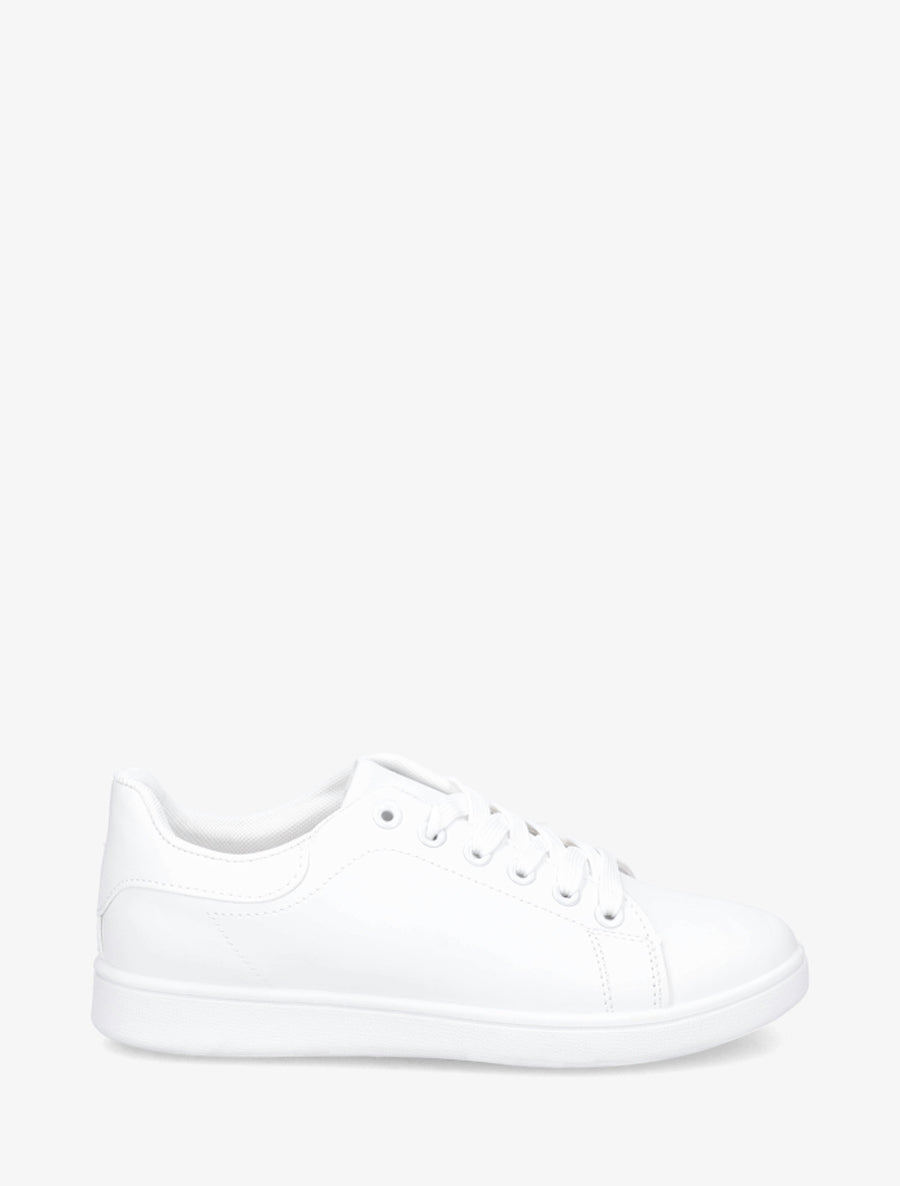 Baskets basiques unies - Blanc - 1