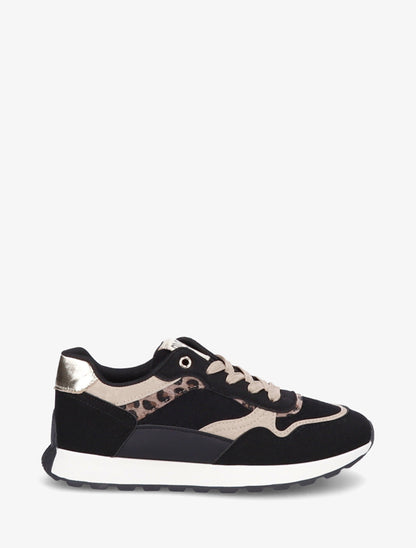Sneakers à bandes contrastantes - Noir - 1