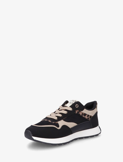 Sneakers à bandes contrastantes - Noir - 3