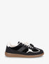 Sneakers à empiècement velours - Noir - 1
